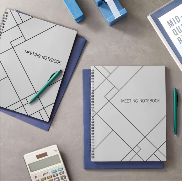 Meeting Notebooks Spiral-Bound Planner Office, Business, Organizer 8.5 x 11 In - Picture 2 of 8